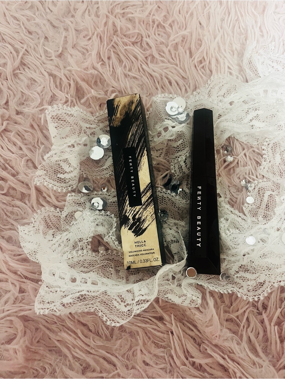 Fenty Beauty Hella Thicc Mascara Tube in let’z be blunt Brown mascara